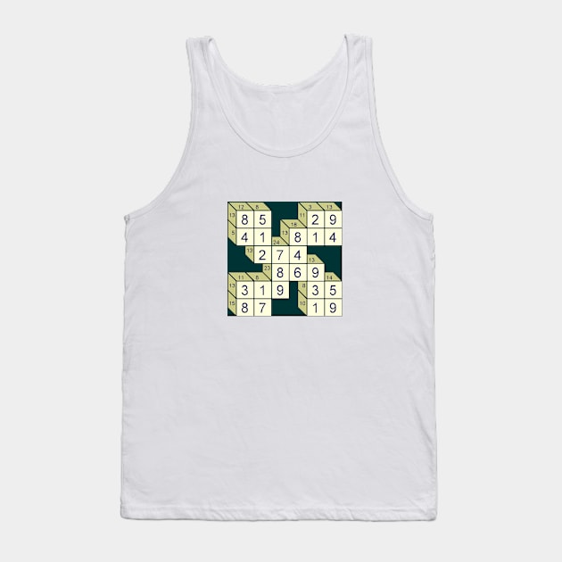 Kakuro Brain Puzzle Game Tank Top by MadebyDesign